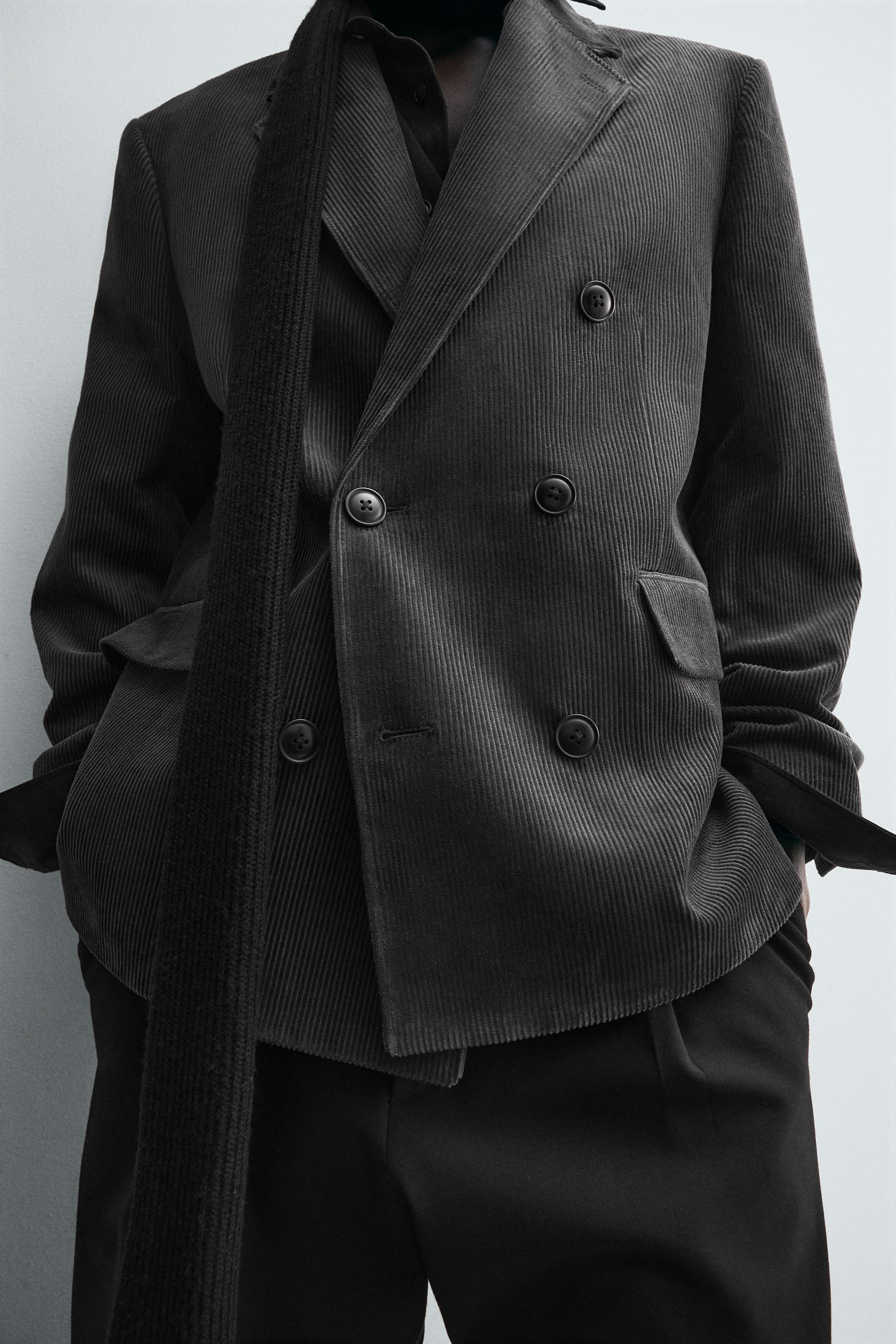 CORDUROY DOUBLE BREASTED BLAZER